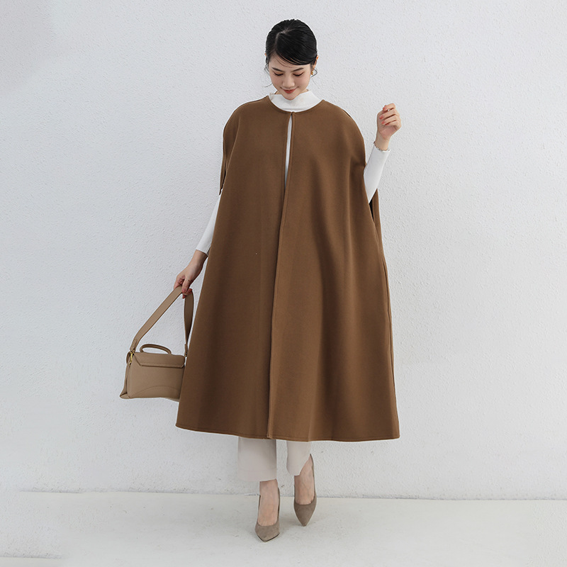 Solid Color Mid-length Woolen Vest