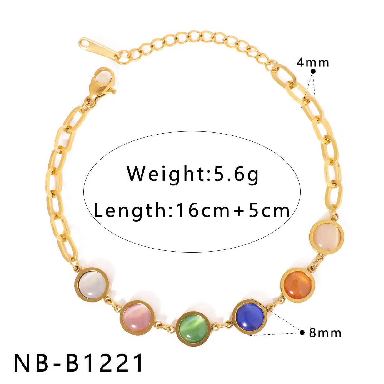Peach Heart Tag Lobster Buckle Bracelet For Women