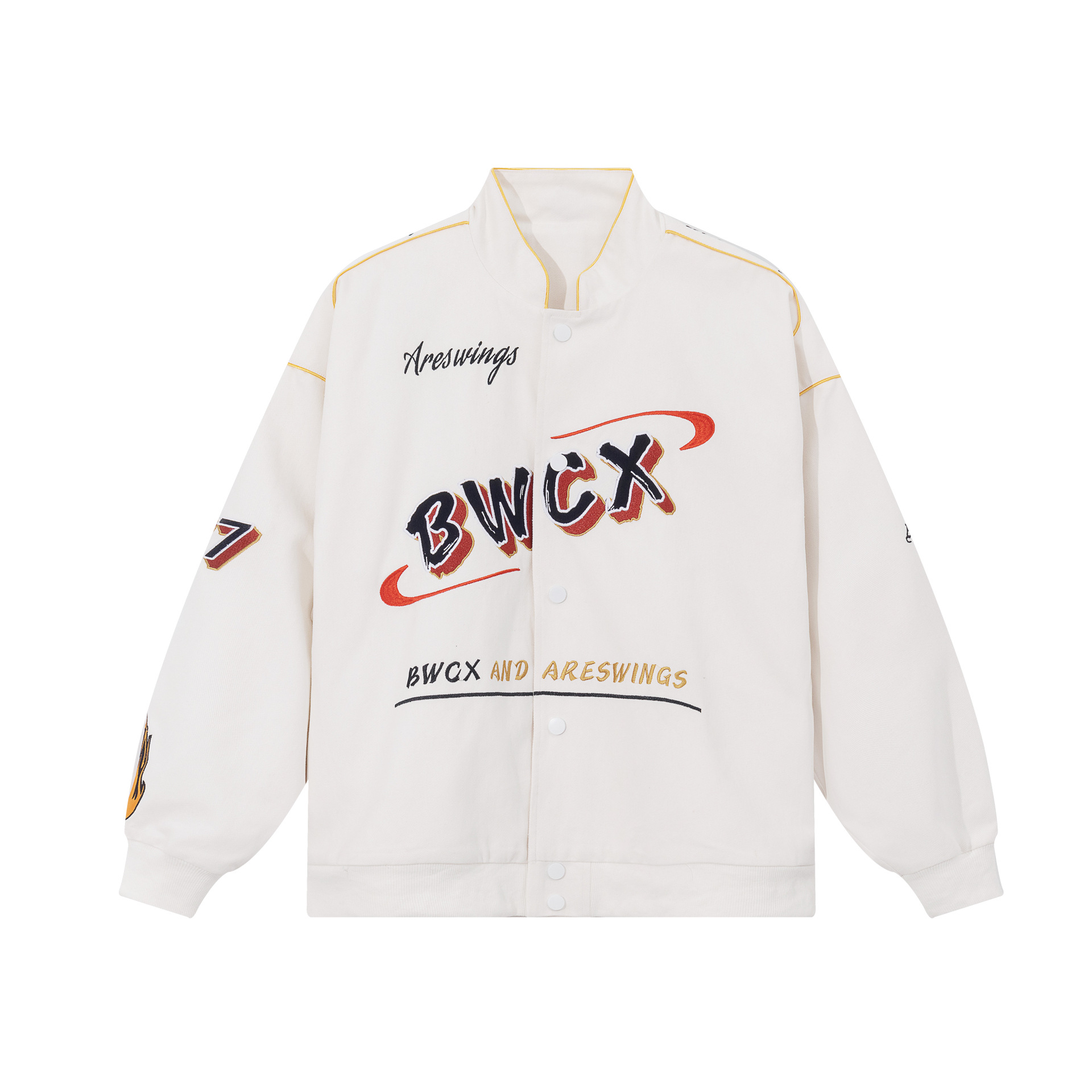 Spring And Summer American High Street Racing Suit Jacket Embroidered Motorcycle Thin Coat Couple