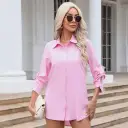 Womens Mid-length Loose-fit Chiffon Blouse view 5