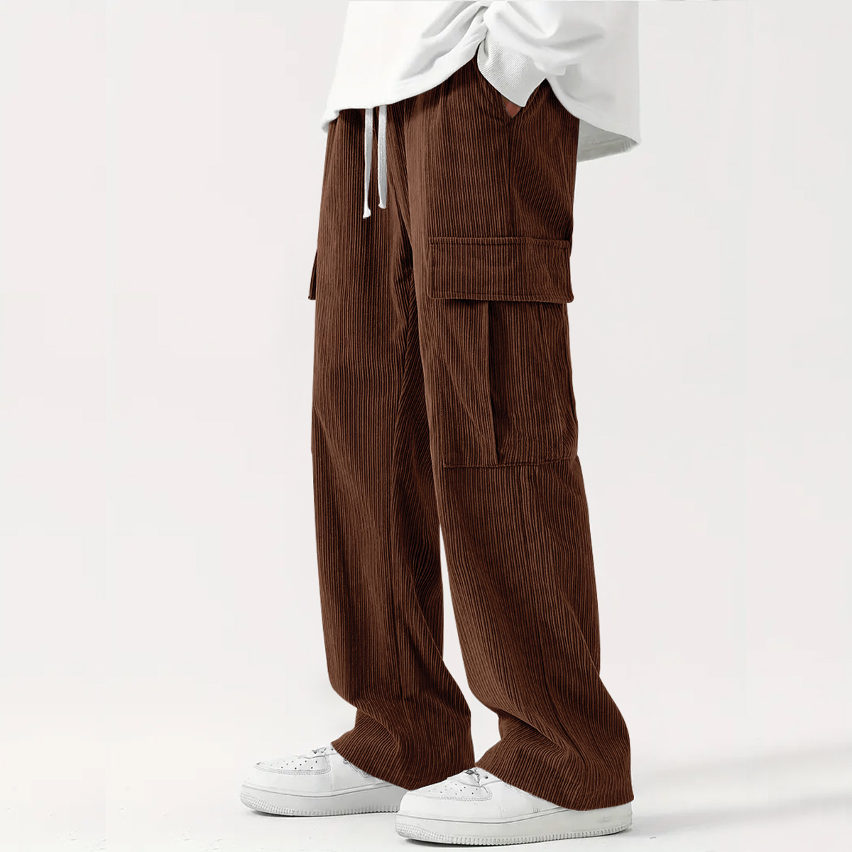 Men's Corduroy Wide-Leg Work Pants