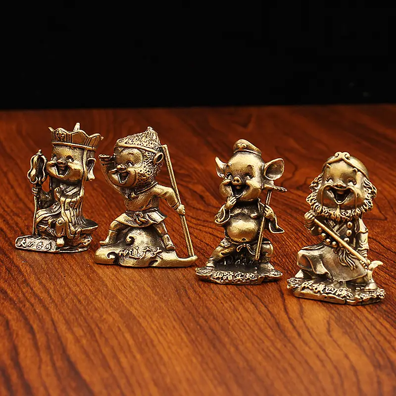 Brass Creative Tang Monk Sand Monk Pig Eight Ring Ornament Decoration
