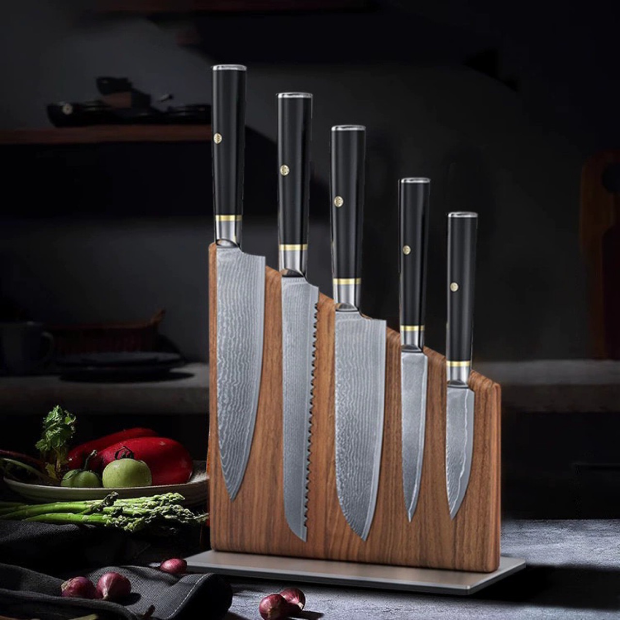 Quicksand Damascus Steel Set Chefs Knife