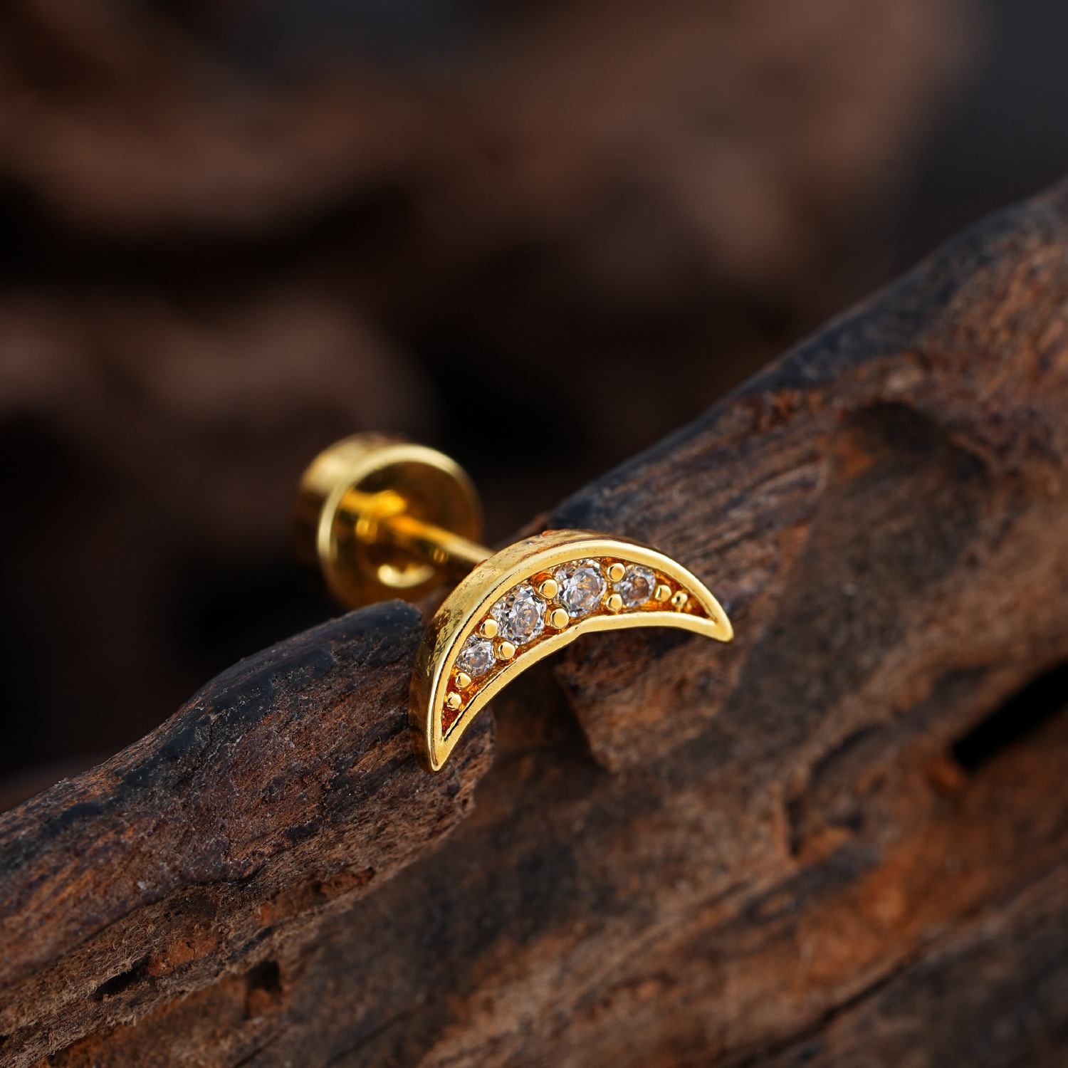 Minimalist Micro-Set Zircon Ear Cuffs