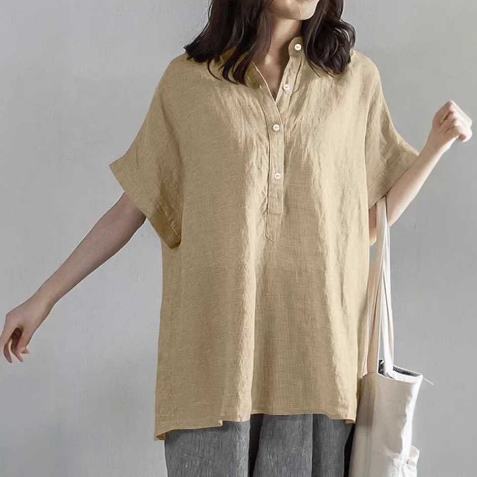 Mid-length And Long-sleeve Chic Casual Loose-fit T-shirt