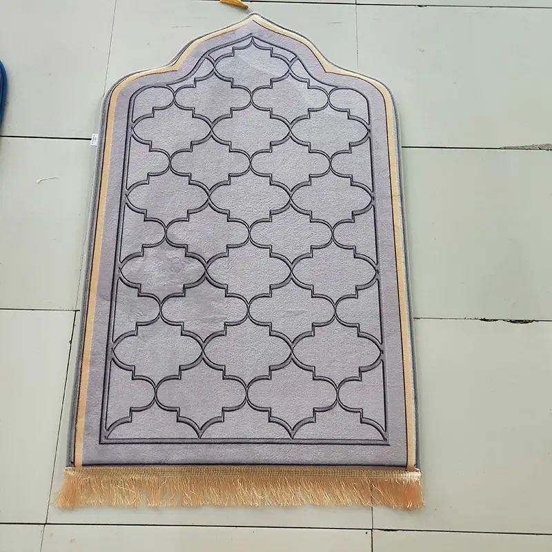 Simple Washable Flannel Printed Sponge Plaid Carpet