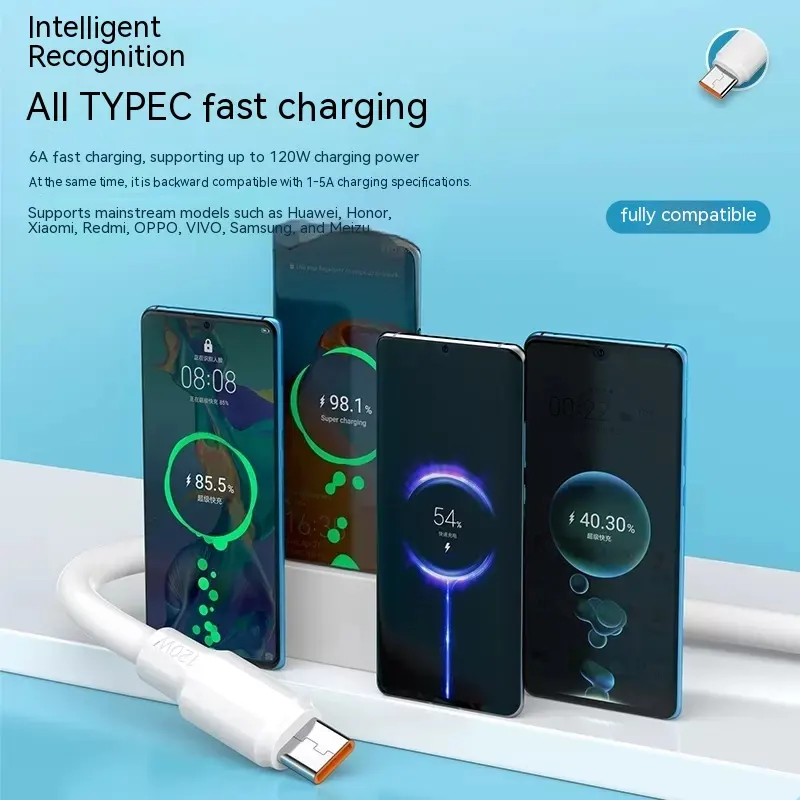 Charging Cable Fast 120W Mobile Phone 6A