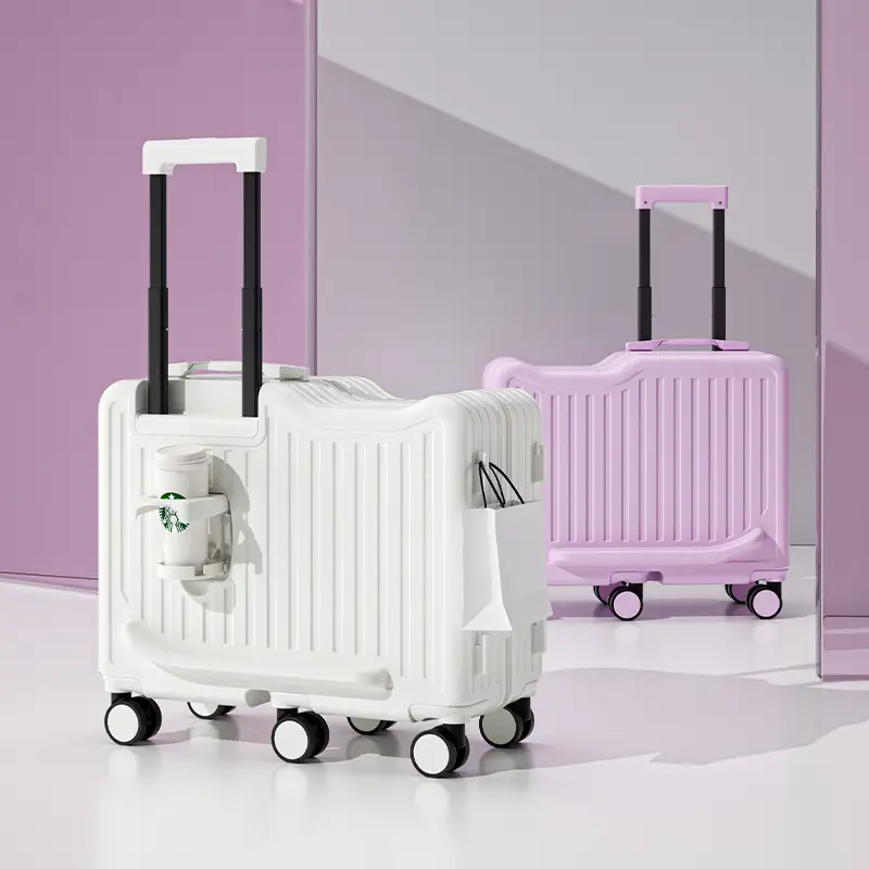 Creative Solid-color Rideable Childrens Rolling Suitcase Knot
