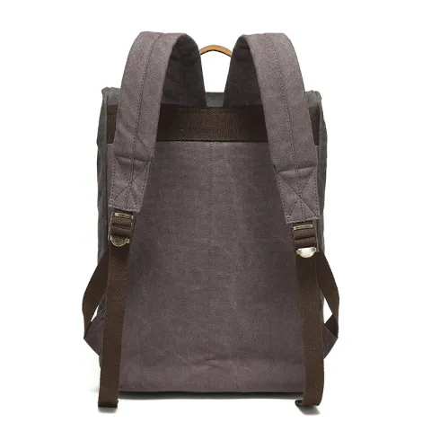 Sac à Dos Randonnée Toile & Cuir - Résistant et Confortable