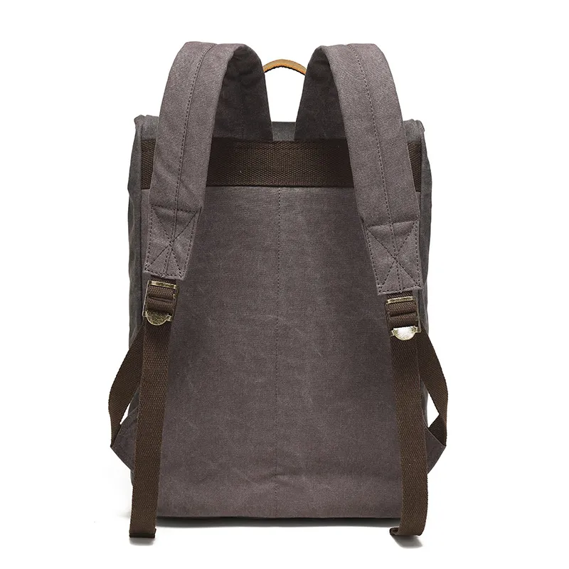 Sac à Dos Randonnée Toile & Cuir - Résistant et Confortable