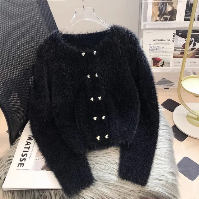 Knitted Cardigan Sweater Coat For Women Black - Shop at LoveMi