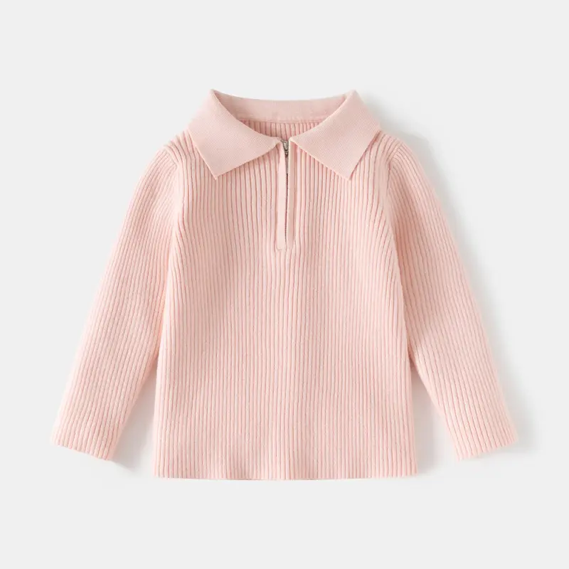AutumnWinter Childrens Clothing Girls Solid-color Sweater