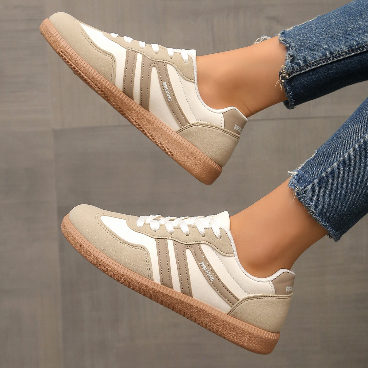 Lace-up low-top sneakers – women's training shoes casual everyday fashion EU 36-42
