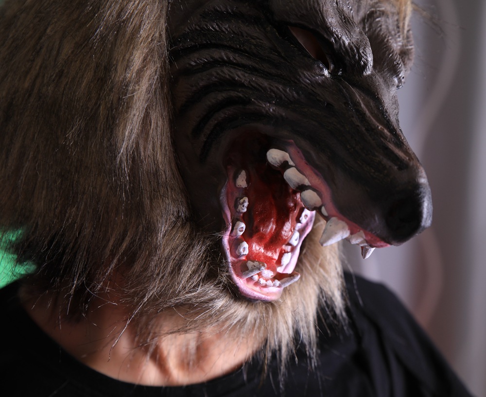 Title 15, Volledige wolfskop capuchonmasker voor cosplay ...