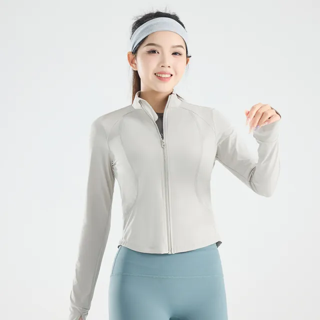 Ice Silk Sun Protection Yoga Cool Jacket Mist Gray - Shop at LoveMi
