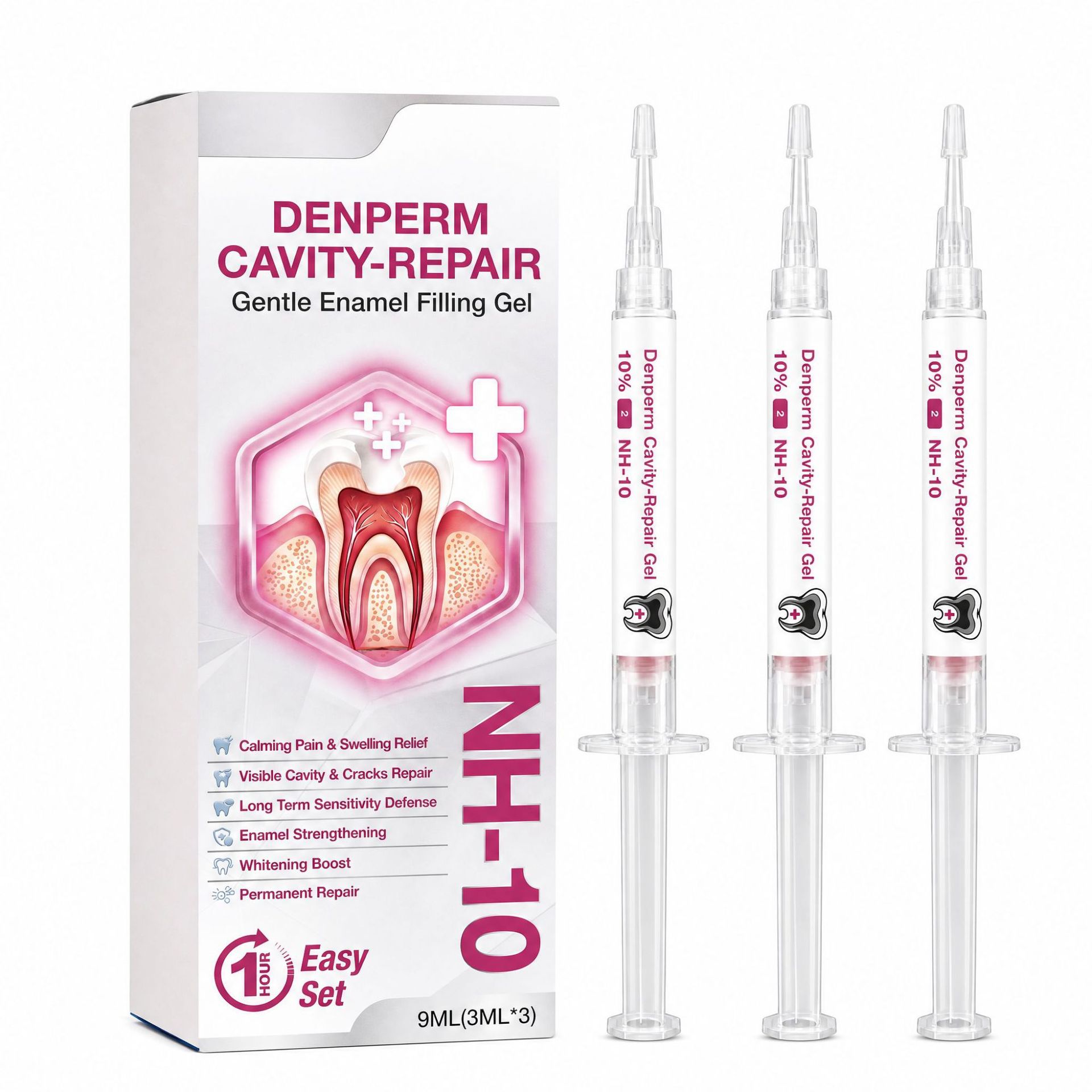 Gel de îngrijire a smalțului dinților cu o formulă delicată pentru a proteja smalțul dinților