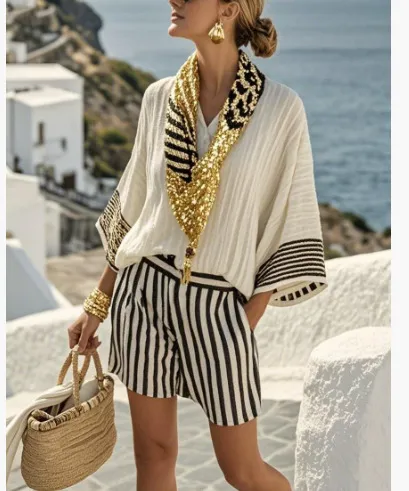 European And American Hot Digital Printing Top For Women Summer Loose Leisure Suit 122Wjvltz4 - Shop at LoveMi