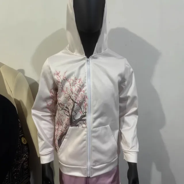 Women's Sweater 3D Digital Printing Zip up Shirt Pink - Shop at LoveMi