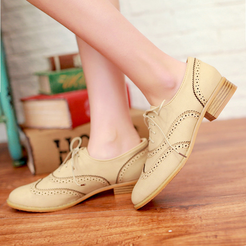Synthetic Leather Oxford Flats, picture 4 of 7