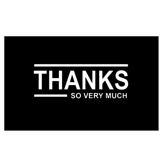Gift Packaging 50 SheetsPack Simple Black Thank You Cards K 154 Style - Shop at LoveMi