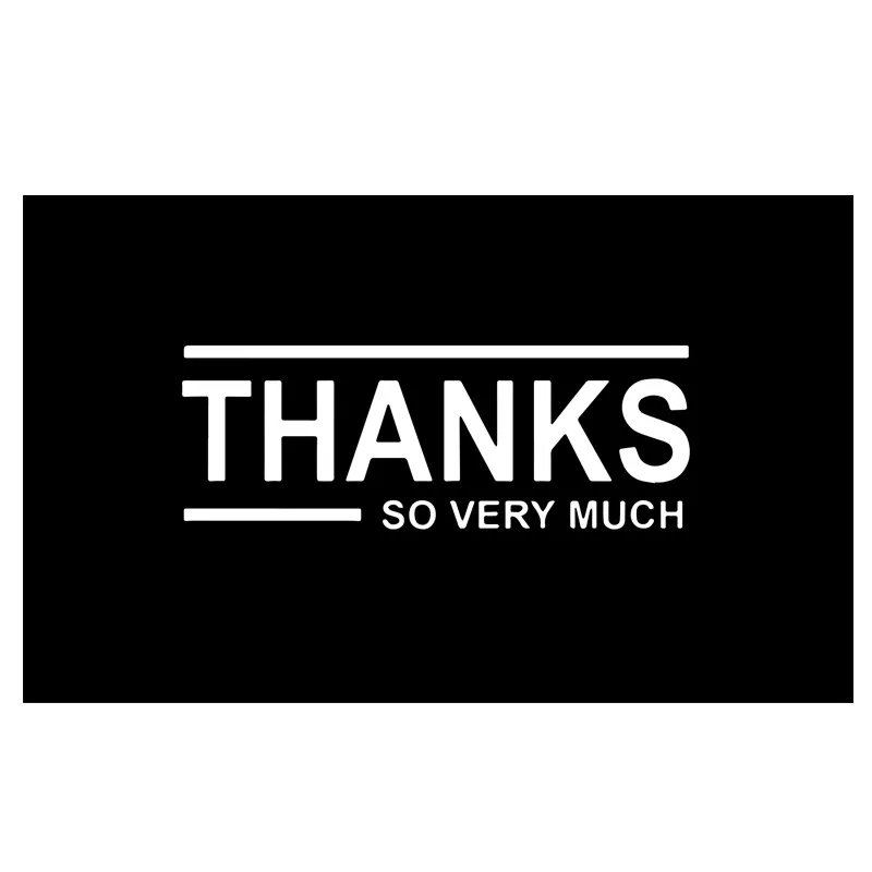 Gift Packaging 50 SheetsPack Simple Black Thank You Cards - K 154 Style