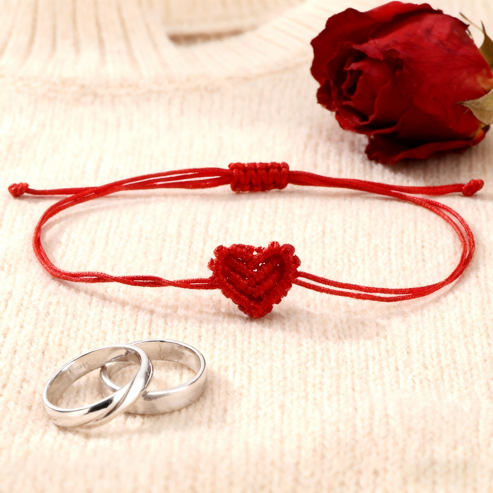 Handwoven Love Couple Red String Bracelet