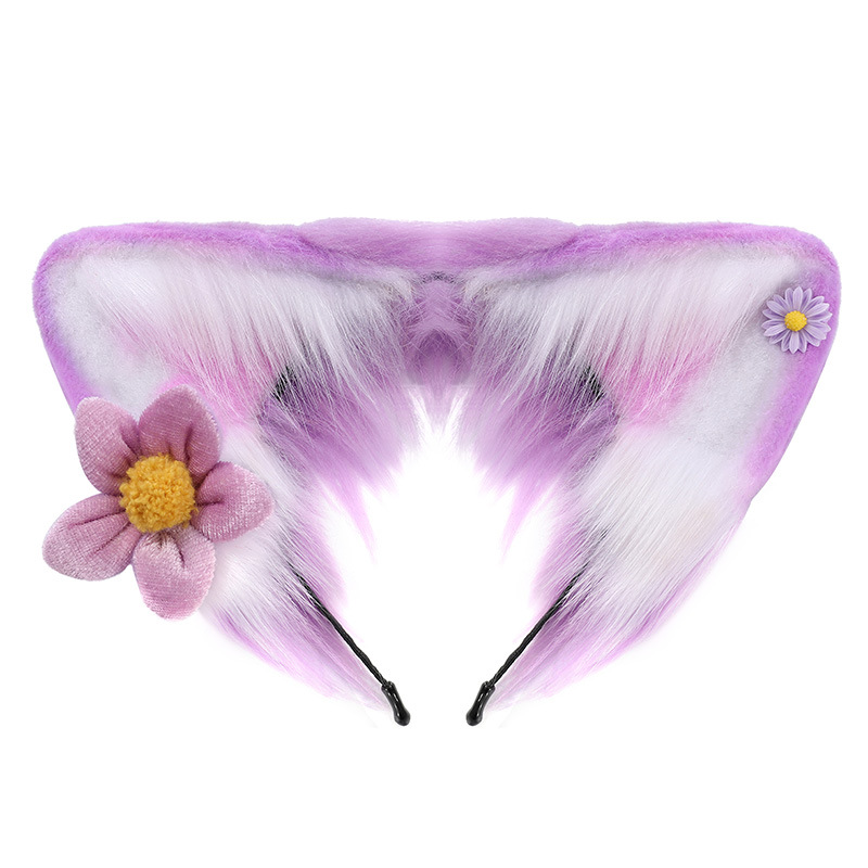 Comic Show Props Plush Simulation Animal Ears Belle Fox Ear Headdress 11