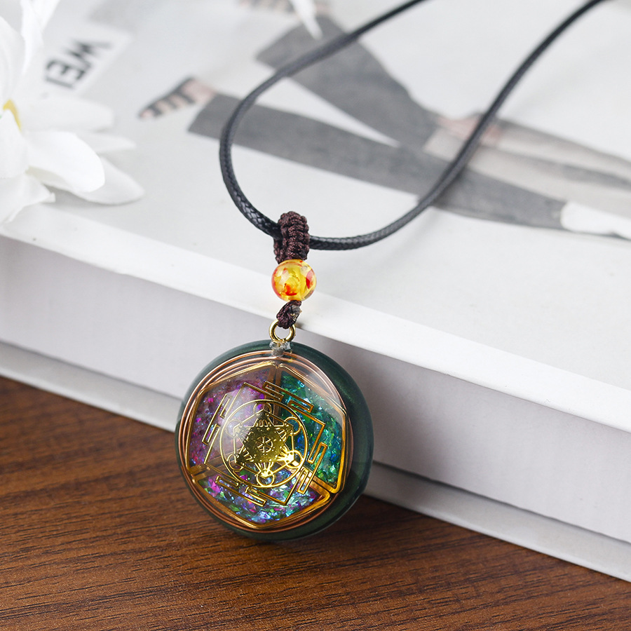 Resin Geometric Drop Pendant, picture 4 of 4