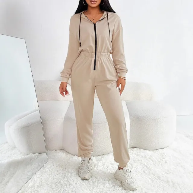 Women's Solid Color Long Sleeve Autumn And Winter Warm Apricot - Shop at LoveMi