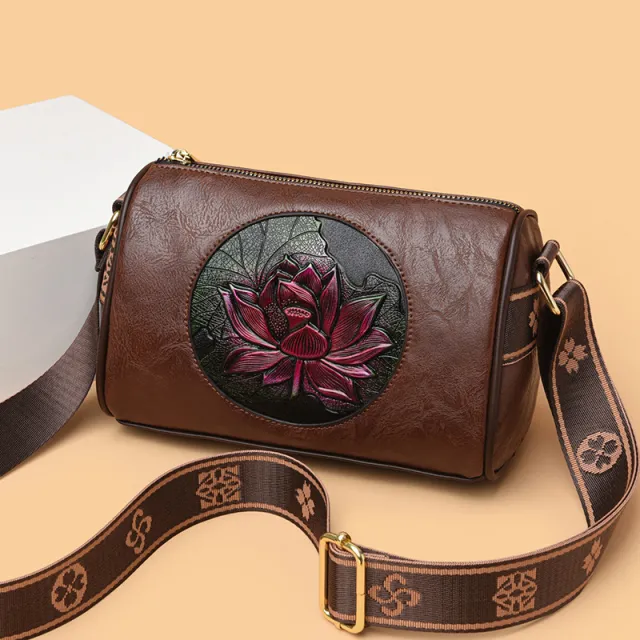 New Fashion Casual Ethnic Style Simple Large capacity Crossbody Bag Brown - Shop at LoveMi