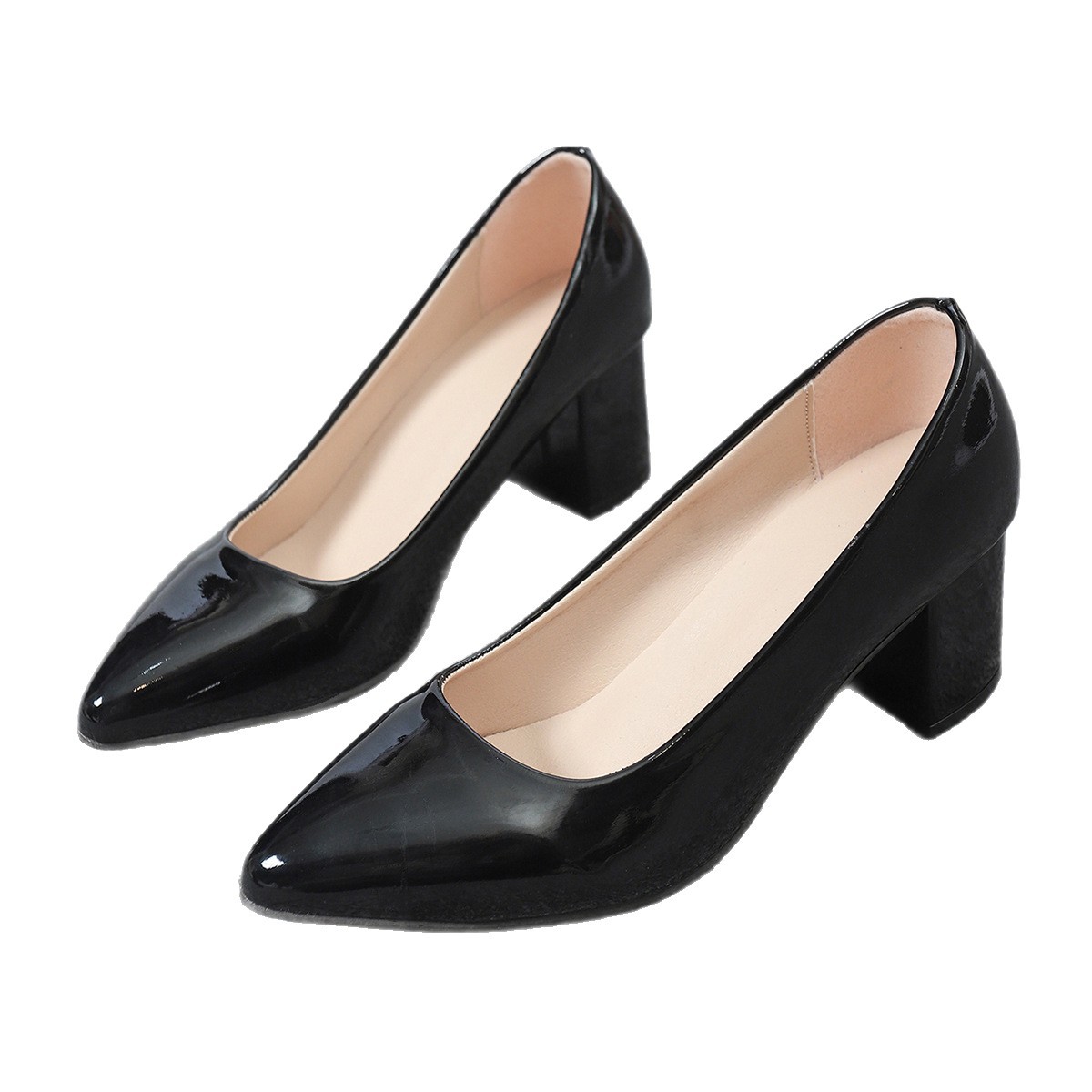 Versatile Womens Shoes Comfortable French-Style White High Heels