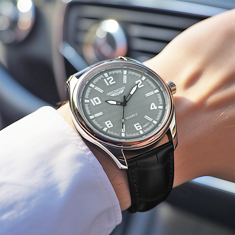 Mens Minimalist Leather Watch Strap 4
