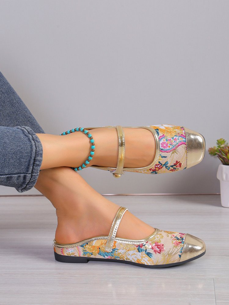 Womens Stylish Floral Slide Sandals For Summer