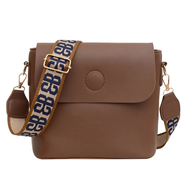 Retro Fashion PU Messenger Temperament Western Style Shoulder Bag Brown - Shop at LoveMi