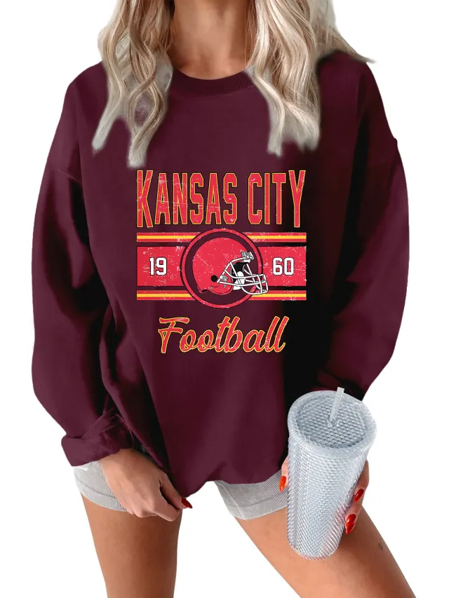 Autumn And Winter Women's Sweater Fashion Round Neck Long Sleeve Top Bordeaux Red Wine - Shop at LoveMi