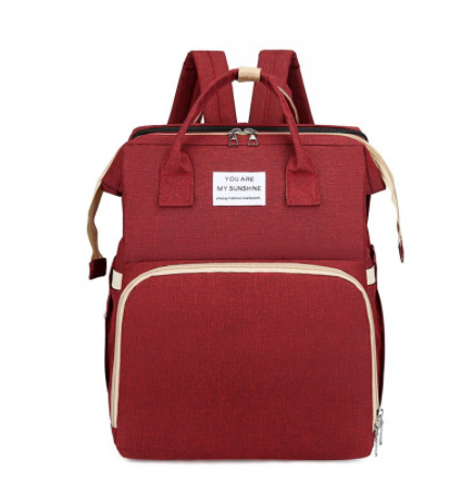 Large-capacity Mom-and-baby Backpack Red