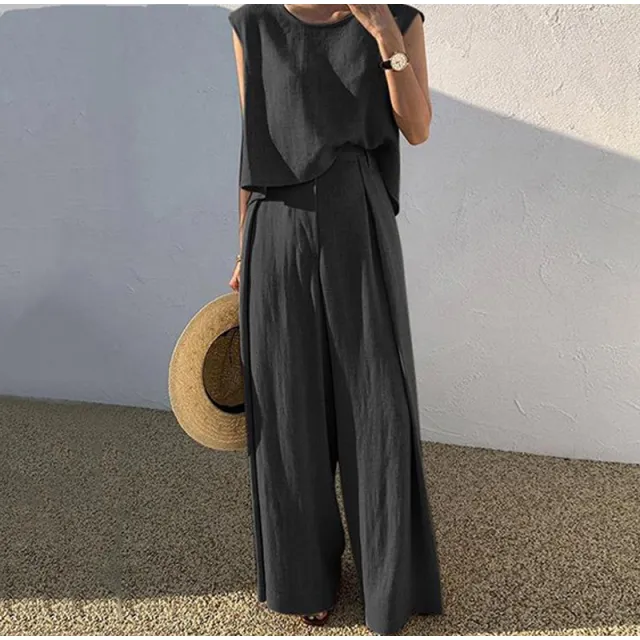 Women's Fashion Casual Loose Two piece Suit Black - Shop at LoveMi