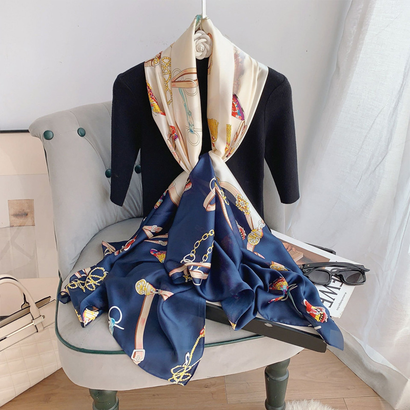 Women's Silk Printed Scarf Shawl