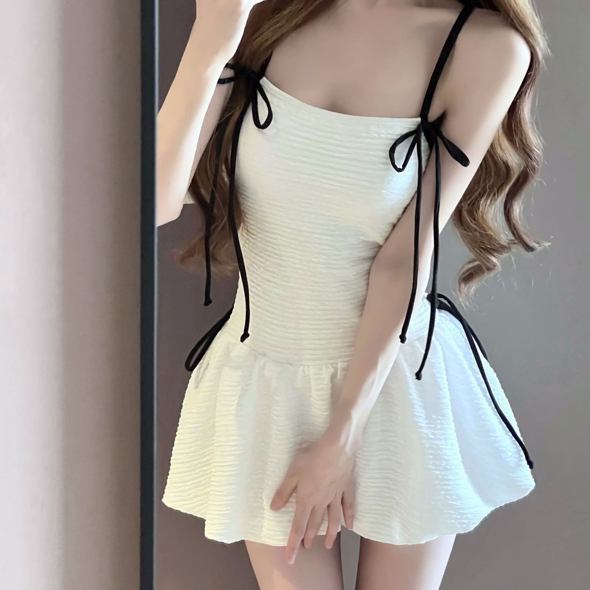 Stylish And Minimalist Halter Style Womens One Piece Swimsuit