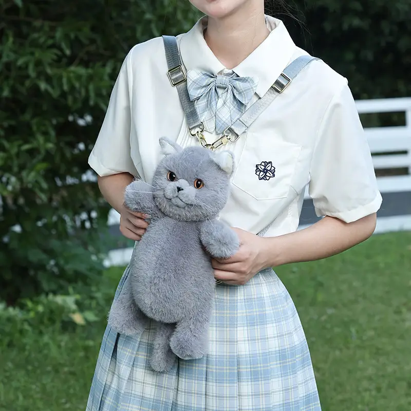 Crossbody Simulation Cute Cat Bag Plush Toy Doll