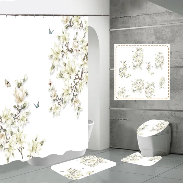 3D HD Digital Printing Bathroom Shower Curtain Xh27 - Shop at LoveMi