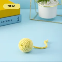 Sisal Ball Grinding Claw Cat Toy - Yellow - View 1