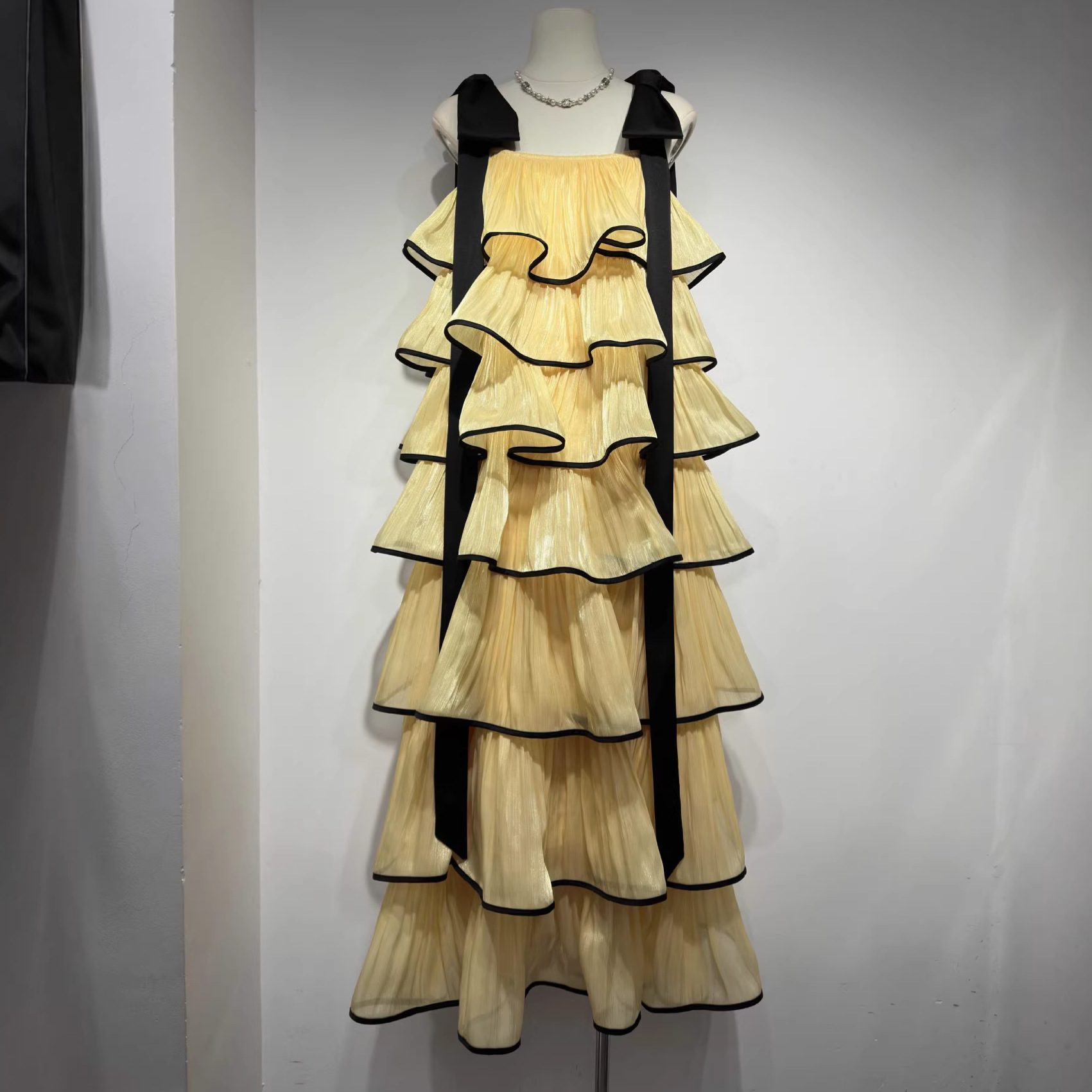 French Chic Camisole Dress For Women With Ruffled Hem