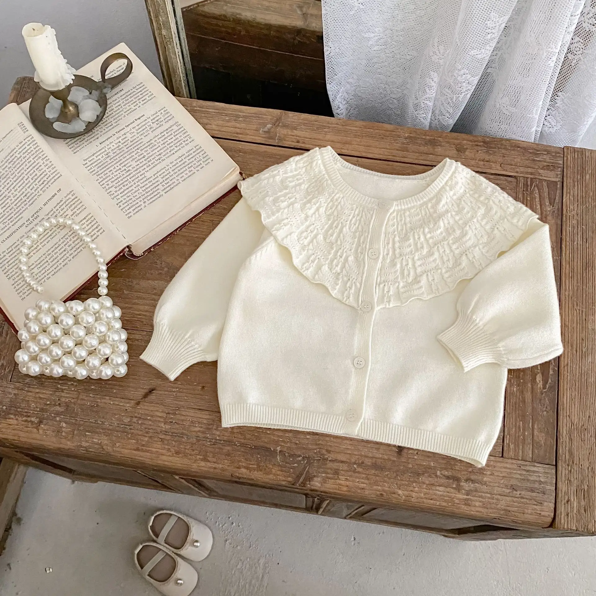 Baby Knitted Large Lapel Coat