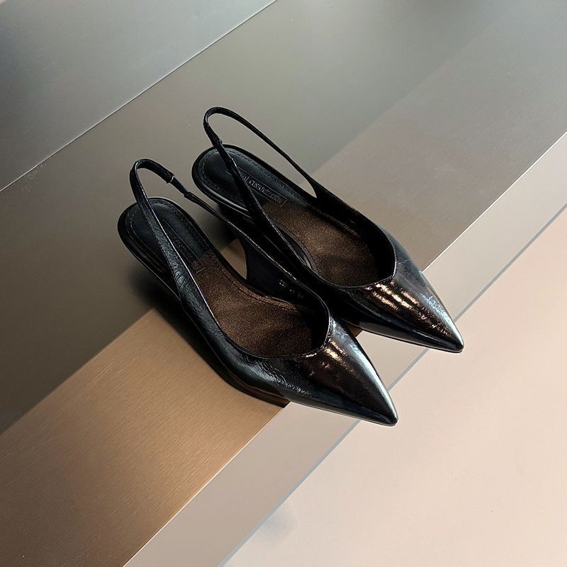 Pointed-Toe Wedge Sandals