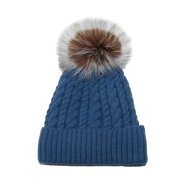 All match Fleece Lined Padded Warm Keeping Solid Color Woolen Hat Blue - Shop at LoveMi