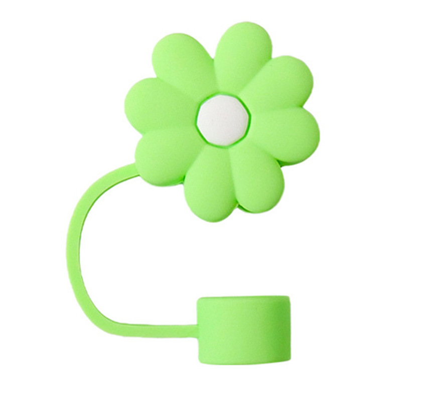 Flower Straw Cap Green