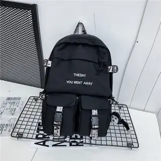 Backpack Female New Korean Style Fashion Brand College Style Schoolbag Male College Student Leisure Simple Backpack