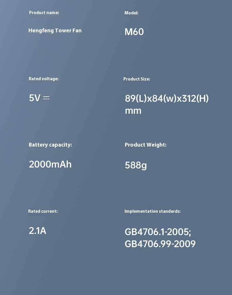 Mini draagbare luchtkoeler met USB-opladen – grijs, 2 stuks, oplaadbaar 2000 mAh