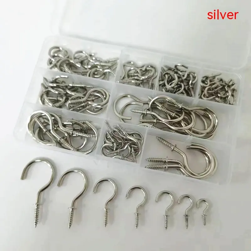 Boxed Cup Hooks 7 Specifications Black Silver